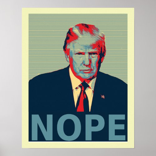 Donald Trump Nope Impeachment Party Poster