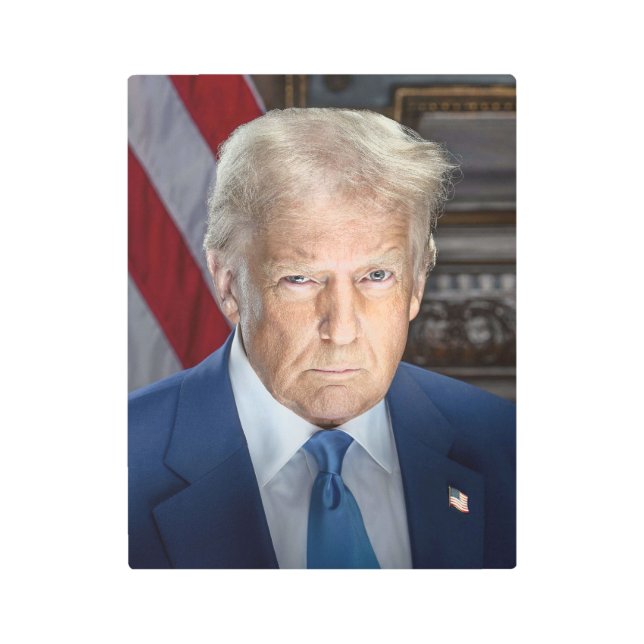 Donald Trump Official Portrait Photo 2025 Metal Print (Front)