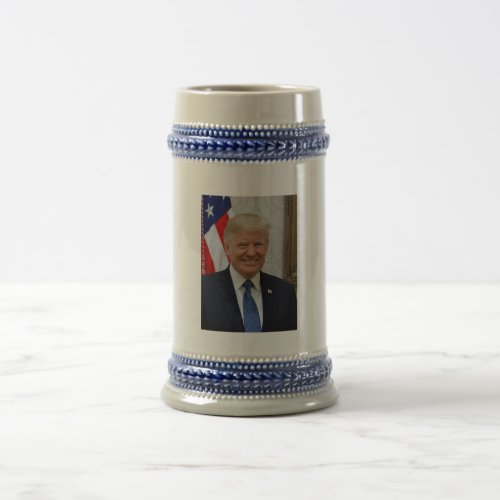 Donald Trump Official President Portrait Election Beer Stein