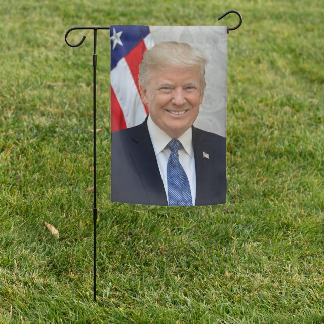 Donald Trump Official President Portrait Election Garden Flag (In SItu)