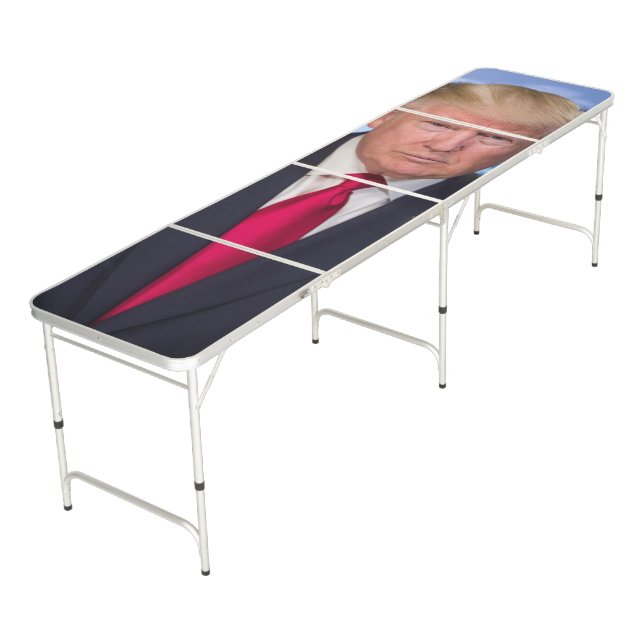 Donald Trump Official Presidential Portrait Beer Pong Table (Angled)