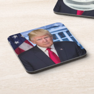 Donald Trump Official Presidential Portrait Beverage Coaster
