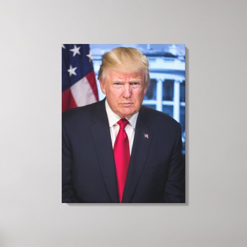 Donald Trump Official Presidential Portrait Canvas Print