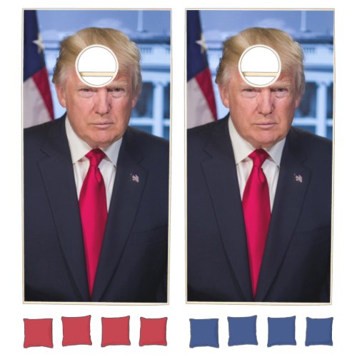 Donald Trump Official Presidential Portrait Cornhole Set