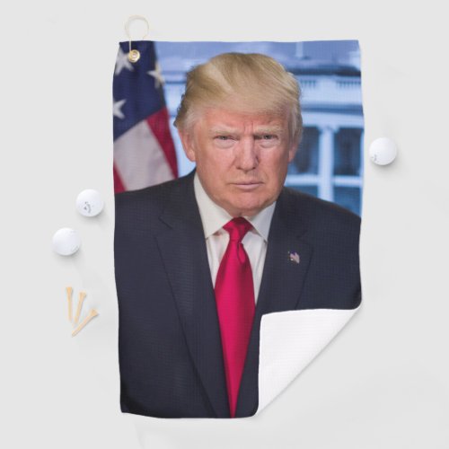 Donald Trump Official Presidential Portrait Golf Towel