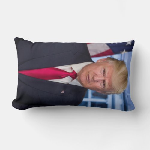 Donald Trump Official Presidential Portrait Lumbar Pillow