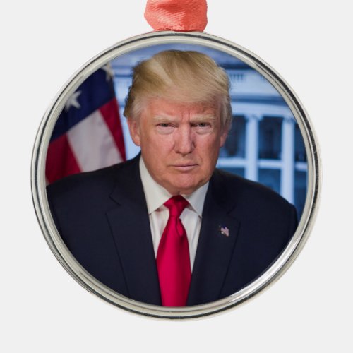 Donald Trump Official Presidential Portrait Metal Ornament