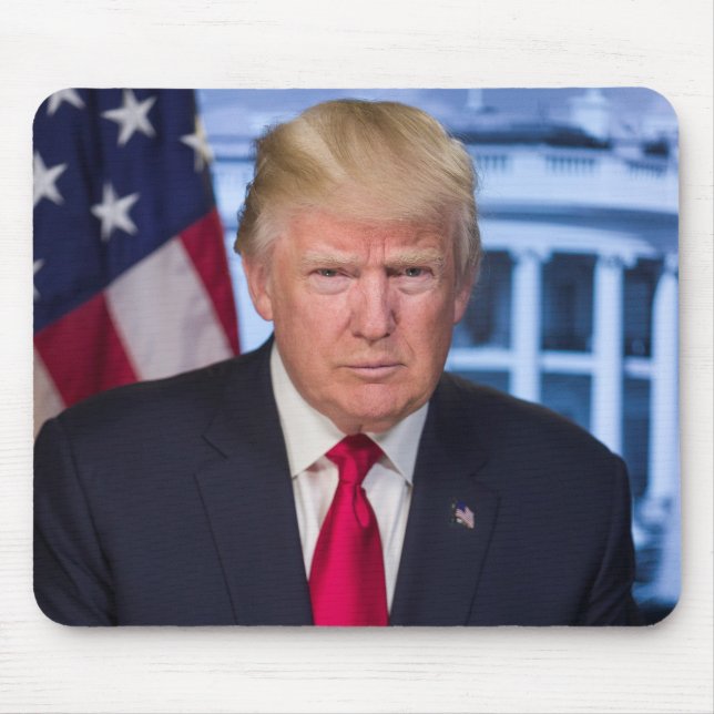 Donald Trump Official Presidential Portrait Mouse Pad (Front)