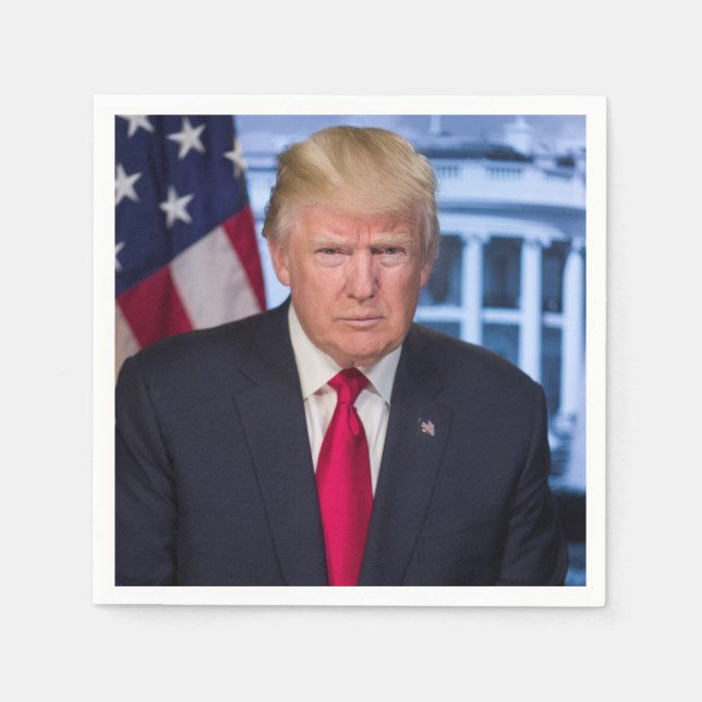 Donald Trump Official Presidential Portrait Napkins (Front)
