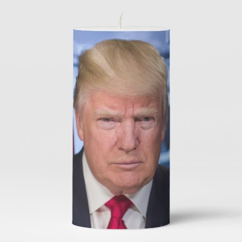 Donald Trump Official Presidential Portrait Pillar Candle