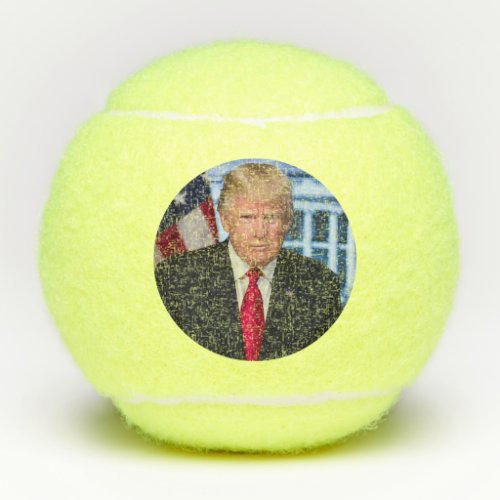 Donald Trump Official Presidential Portrait Tennis Balls