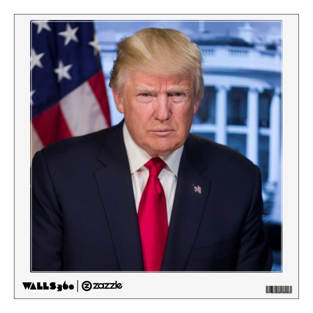 Donald Trump Official Presidential Portrait Wall Decal (Front)