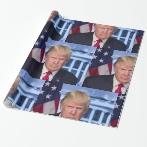 Donald Trump Official Presidential Portrait Wrapping Paper