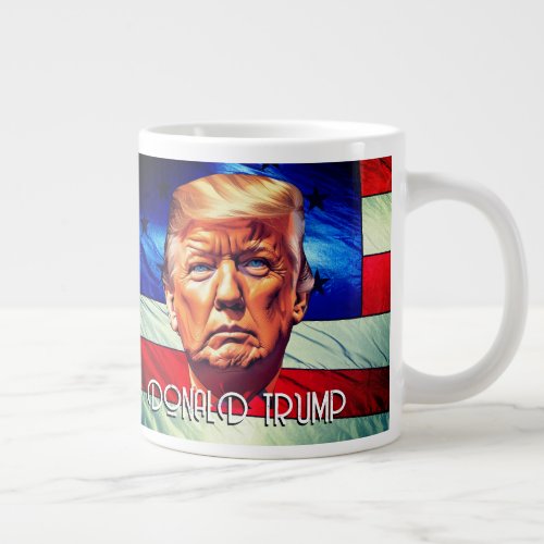 Donald Trump  Old Glory Giant Coffee Mug