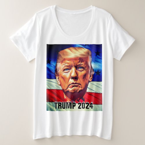 Donald Trump  Old Glory Plus Size T_Shirt