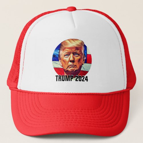 Donald Trump  Old Glory Trucker Hat
