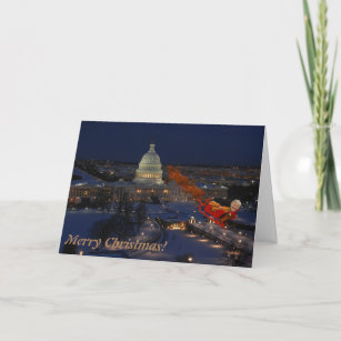 Donald Trump on a Sleigh Christmas Card