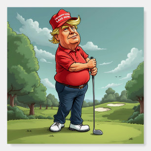 Donald Trump on the golf course Foam Board