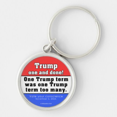 Donald Trump One And Done Key Chain