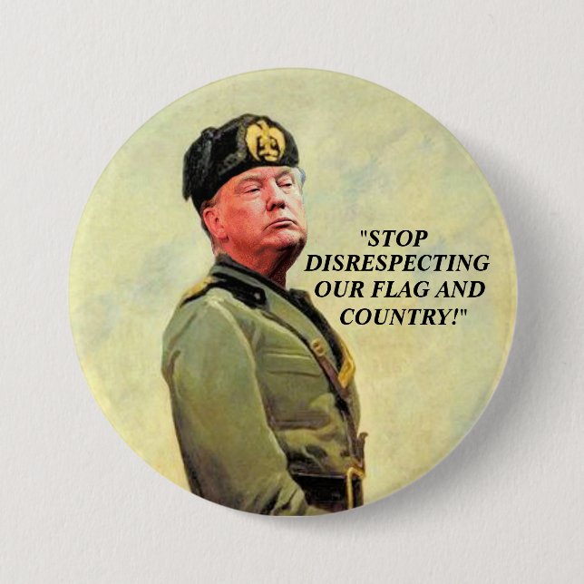 Donald Trump: Our Little Dictator Button (Front)