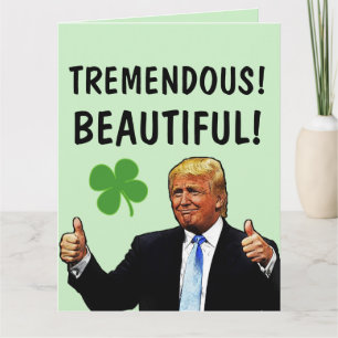 DONALD TRUMP OVERSIZED ST.PATRICK'S DAY CARDS