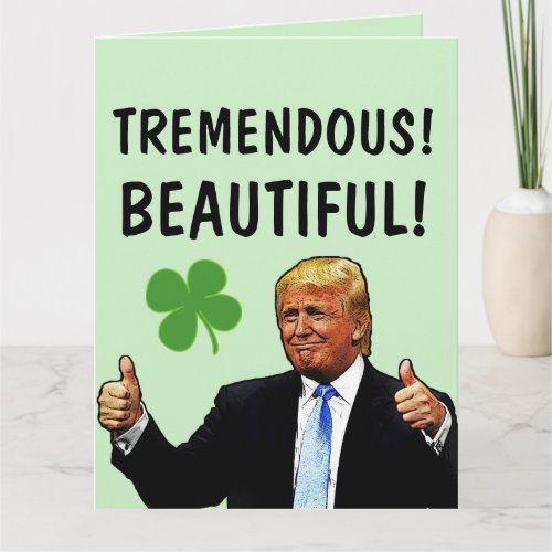 DONALD TRUMP OVERSIZED STPATRICKS DAY CARDS