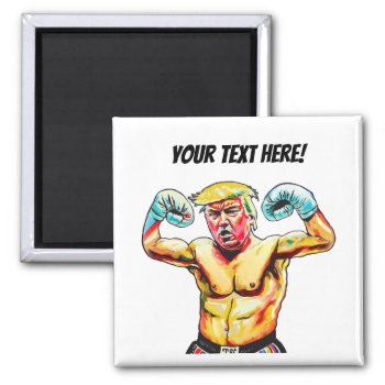 Donald Trump Patriotic Boxing President Portrait Magnet by prawny at Zazzle
