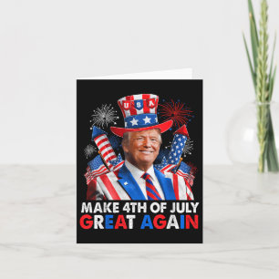 Donald Trump Patriotic Firework Make 4th Of July G Card