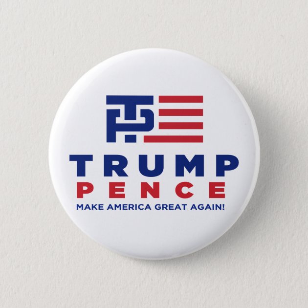 MIKE PENCE CAMPAIGN 3/" PINBACK BUTTON VOTE FOR PRESIDENT 2016 DONALD TRUMP