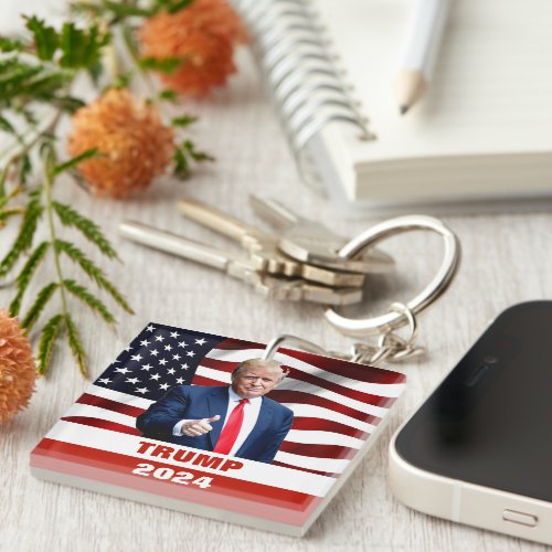 Donald Trump Photo 2024 Election Acrylic Keychain