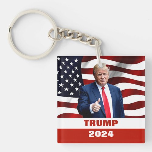 Donald Trump Photo 2024 Election Acrylic Keychain