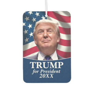 Donald Trump Photo American Flag - President 2020 Air Freshener