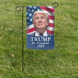 Donald Trump Photo American - President 2024 Garden Flag