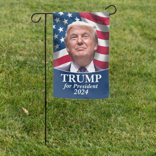Donald Trump Photo American _ President 2024 Garden Flag