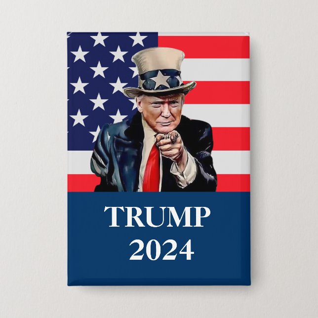 Donald Trump Photo  Button (Front)