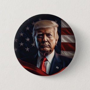 Donald Trump Photo  Button