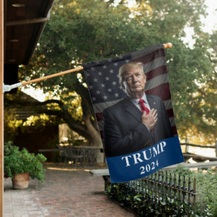Donald Trump Photo House Flag