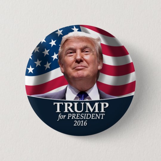 Donald Trump Photo - President 2016 Pinback Button | Zazzle.com