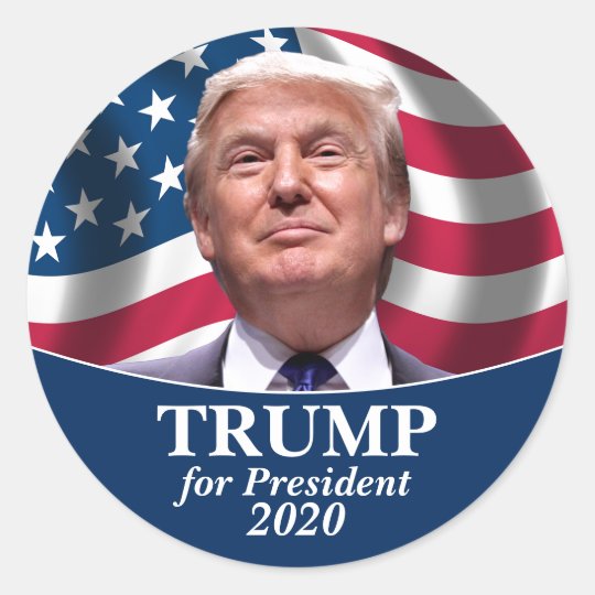 Donald Trump Photo - President 2020 Classic Round Sticker | Zazzle.com