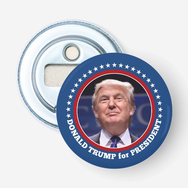 Donald Trump Photo - President 2024 Bottle Opener (Front)