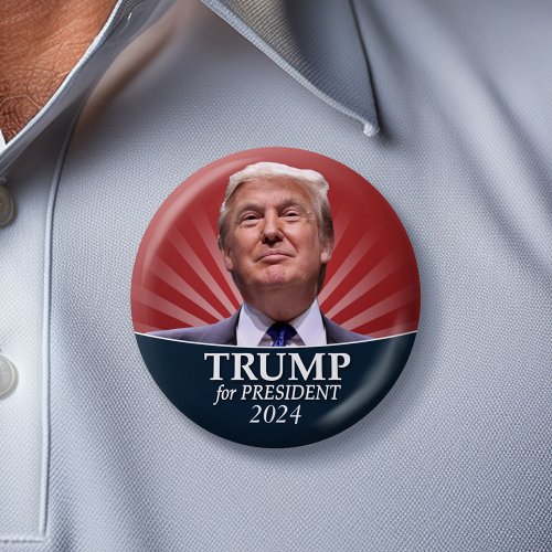 Donald Trump Photo _ President 2024 Button