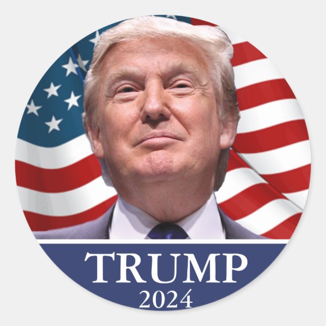 Donald Trump Photo - President 2024  Classic Round Sticker (Front)