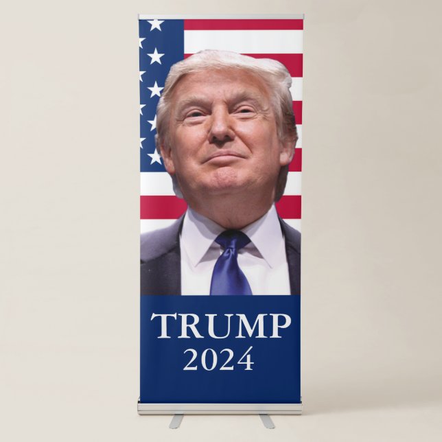 Donald Trump Photo - President 2024 Retractable Banner (Front)