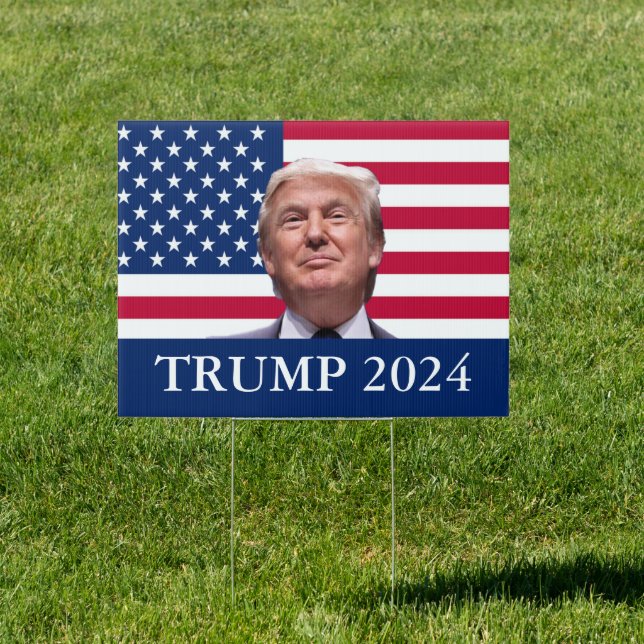 Donald Trump Photo - President 2024 Sign (Insitu)