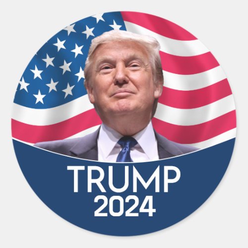 Donald Trump Photo _ President Classic Round Sticker