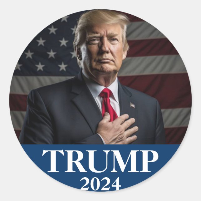 Donald Trump Photo - President - enough said  Classic Round Sticker (Front)
