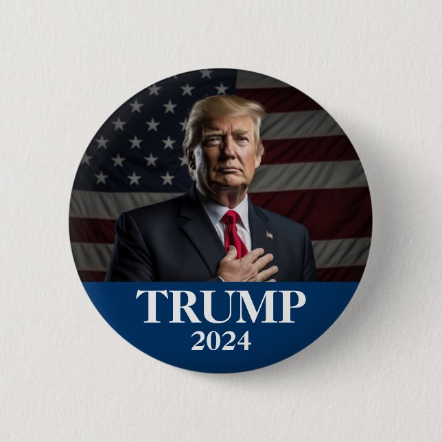 Donald Trump Photo - President - enough said Pinba Button (Front)