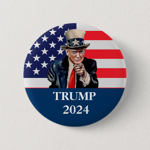 Donald Trump Photo - President - enough said Pinba Button