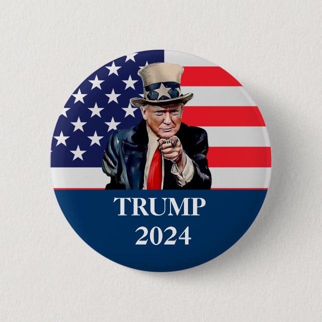 Donald Trump Photo - President - enough said Pinba Button (Front)