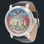 Donald Trump Photo - President Inauguration Watch<br><div class="desc">A victory design featuring the Inauguration date January 20,  2025 and a photo of Donald Trump and JD Vance. Collectible,  vintage look with lots of detail.</div>